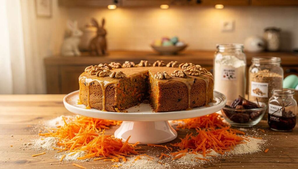 Karottenkuchen zu Ostern: Saftig, ohne raffinierten Zucker und in 40 Minuten fertig