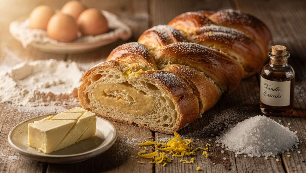 Osterzopf mit Marzipanfüllung: Warum kalte Butter den entscheidenden Unterschied macht