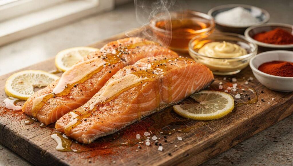 Airfryer-Lachs mit Honig-Senf-Glasur: In 10 Minuten fertig und perfekt gegart