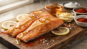 Airfryer-Lachs mit Honig-Senf-Glasur: In 10 Minuten fertig und perfekt gegart