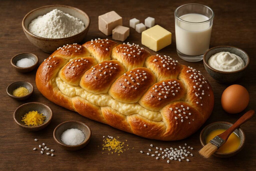 Osterzopf: Dieses Rezept mit Quarkfüllung gelingt ohne Küchenmaschine