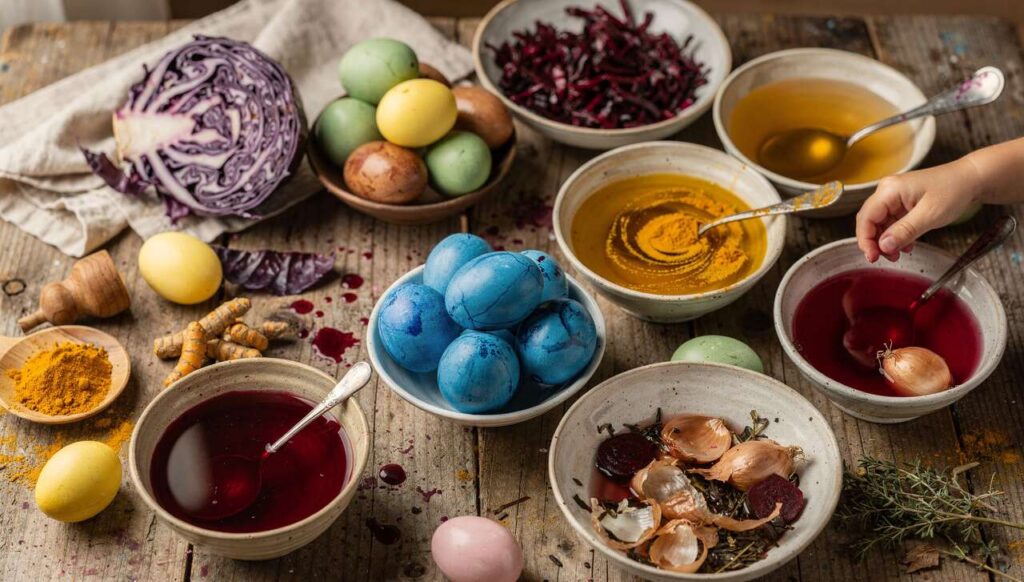 Eierfärben mit Naturfarben: Warum Rotkohl laut Lebensmittelchemikern die intensivste Farbe liefert