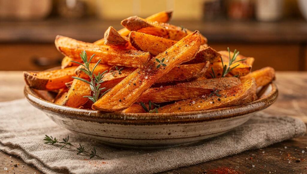 Süßkartoffel-Pommes im Airfryer: Warum Speisestärke laut Foodbloggerin Sally der Schlüssel ist