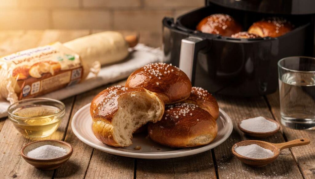 Laugengebäck aus dem Airfryer: Außen kross, innen weich und fertig in 12 Minuten
